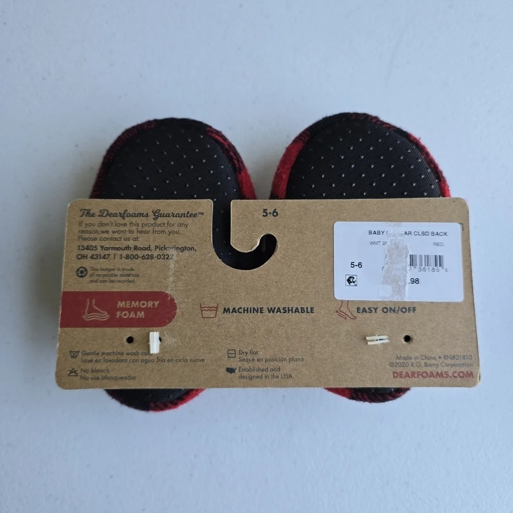 🩷🩷Plaid Baby Bear Shoes - Red and Black.